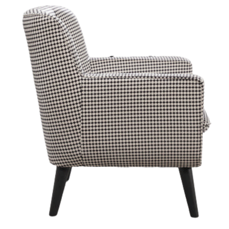 Georgia Chair Upholstered in Monochrome Fabric